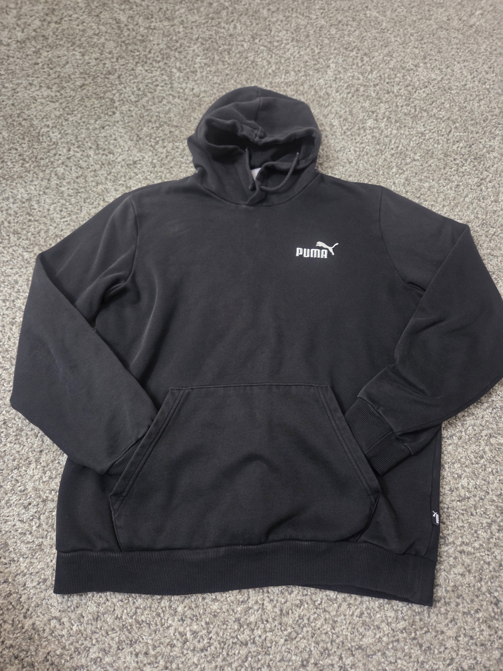 Puma Black Hoodie with White Logo